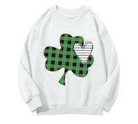 Sudaderas de cuello redondo para niñas y niños, primavera y otoño, día medio y grande, sudaderas retro para niños con estampado 2D para niños, sudadera informal para niñas, Blanco, 12-13 años