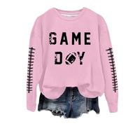 Sudaderas de fútbol para mamá y adolescente, para mujer, para el día del partido, temporada de fútbol, cuello redondo, suéteres de fútbol de manga larga, gráfico con letra Y2K, sudaderas con capucha