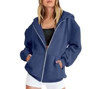 Sudaderas de gran tamaño para mujer, con cremallera completa, chaquetas delgadas con capucha, manga larga, con cordón, sudadera casual con capucha, trajes ligeros y cómodos, chaqueta de chándal de