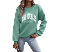 Sudaderas de Los Ángeles California con hombros caídos para mujer, camisetas gráficas de moda de otoño Y2K, cuello redondo, trajes casuales Backwoods, lindas sudaderas de anime, cómodas, modernas