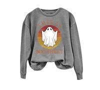 Sudaderas de manga larga de Halloween para mujer, camisetas divertidas con letras de bruja, camisetas casuales de manga larga, camisetas de cuello redondo, camisetas de otoño a la moda para fiestas