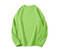 Sudaderas de manga larga para mujer, color sólido, sudadera de terciopelo sin sombrero, sudadera holgada casual, camiseta para estudiantes, parejas, chaqueta base, camiseta con agujero para el pulgar