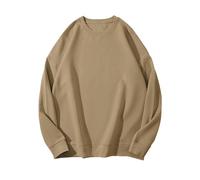 Sudaderas de manga larga para mujer, color sólido, sudadera de terciopelo sin sombrero, sudadera holgada casual, camiseta para estudiantes, parejas, chaqueta base, camiseta con agujero para el pulgar
