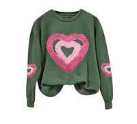 Sudaderas de manga larga para mujer, diseño de San Valentín, primavera, otoño, ocio, moda, estampado de amor, regalo para niña, Jn, XXL