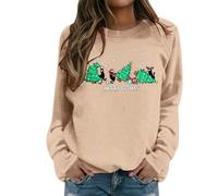 Sudaderas de Navidad para mujer, informales, con gráficos, de Navidad, a la moda, para mujer, ajuste holgado, manga larga, atléticas, con capucha fea de backwoods, Feliz Navidad, occidental, para