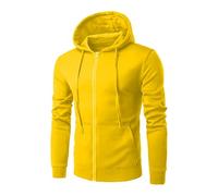 Sudaderas de Primavera y Sudaderas de Forro Polar NuBlend 2024 para Hombre Mezcla de Algodón Tallas S 3X Sudaderas 2017 Capucha, D-amarillo, M