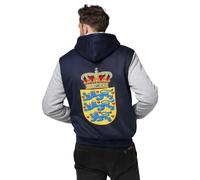 Sudaderas De Trabajo Para Hombres Reino De Dinamarca Emblema Nacional Chaqueta De Lana Sudadera Capucha Y Cremallera Jersey Y Mujeres Unisex Uso Personal Y Regalos Estilo Clásico Del Reino Unido Top