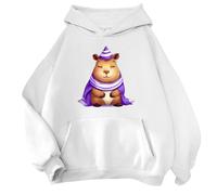 Sudaderas deportivas con capucha para mujer con capucha 2025 con gráfico para adolescentes, ropa lisa de moda, suéteres vintage de ajuste holgado, Workou Western Anime Essential, blanco, L