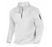 Sudaderas deportivas para hombre, sudadera de forro polar con media cremallera, ligera, para camping, transpirable, para trabajo, exteriores, polo, camisas de senderismo de manga larga, camisas de