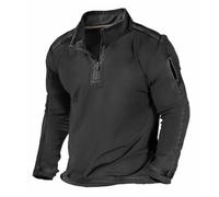 Sudaderas deportivas para hombre, sudadera de forro polar con media cremallera, ligera, para camping, transpirable, para trabajo, exteriores, polo, camisas de senderismo de manga larga, camisas de