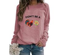 Sudaderas Divertidas con Estampado de Pollo para Mujer, con Texto en inglés I May Look Calm But In My Head, Cuello Redondo, Casual, Manga Larga, Holgada