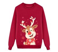 Sudaderas familiares a juego Happy Holiday Couple con diseño de reno para papá mamá, suave forro polar, ideal para noches acogedoras actividades de ocio en invierno combinables con vaqueros estampados