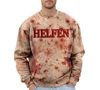 Sudaderas Hombre Hombre Sudadera de Halloween con Diseño de Presión Arterial Sin Invierno Ideal para Fiesta Casual Perfecto para Diario Sudadera con Capucha 2 Colores, Rojo sandía2., M