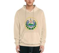 Sudaderas Hombre Pullover con Capucha El Salvador Emblema Nacional Sweatshirts De Forro Polar Manga Larga Casual Sudadera Hombre con Bolsillo Ajuste Mujer