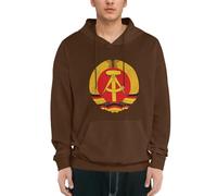 Sudaderas Hombre Pullover con Capucha República Democrática Alemana Emblema Nacional Sweatshirts De Forro Polar Manga Larga Casual Sudadera Hombre con Bolsillo Ajuste Mujer