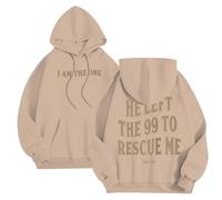 Sudaderas Hombres con Capucha Ofertas Originales Estampado de Cartas I Am The One Sudadera Hombre Invierno Ropa Hombres de Manga Larga Oversize Sudadera con Capucha Hombre Deportivas Baratos YEH3507