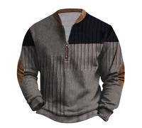 Sudaderas Hombres Ofertas,Sudadera Hombre Sin Capucha Casual Cuello V Media Cremallera Pullover Hombre con Moda Estampado Informal Deportivos Sweatshirt Outwear Sueltos Deportivos Jogging Sudadera