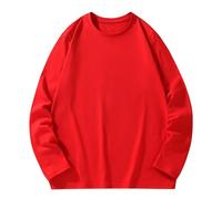 Sudaderas Hombres Sin Capucha,Tallas Grandes Pullover Hombre Otoño e Invierno Casual Cuello Redondo Sudadera Manga Larga Color Sólido Jersey Sueltos Básica Top Deportivos Sencilla Versátil Sweatshirt