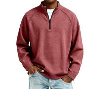 Sudaderas Hombres - Sweater Sudadera Hombre Casual con Cuello Redondo Sweat Suave Sweatshirt Regular Fit Manga Larga Activewear Basic Mens Deportes Running Pullover Vino 4XL