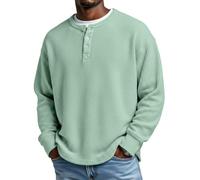 Sudaderas Hombres - Sweater Sudadera Hombre Casual Manga Larga Pullover Moda Sweatshirt Informal con Cuello Redondo Activewear Regular Fit Mens Running Deportes Sweat Verde Claro L