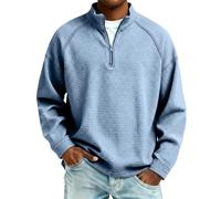Sudaderas Hombres Sweatshirt Sudadera Hombre Casual Sweater con Cuello Redondo Activewear Moda Cálido Manga Larga Sweat Informal Mens Deportes Running Pullover Azul Claro 4XL