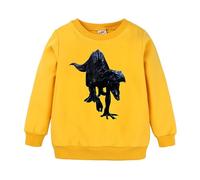 Sudaderas Mejores Amigas Baratas Sudadera Unisex con Capucha y Estampado de Dinosaurios y Animales de Dibujos Animados para niños y niñas Sudadera Luminiscente (Yellow, 6-7 Years)