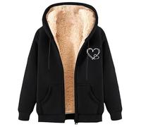 Sudaderas Mujer con Capucha Cremallera Forro Polar Ropa de Invierno Fleece Chaqueta Entretiempo Sweatshirt Casual Deportiva Sudadera Manga Larga Abrigos Talla Grande Outwear Hoody Moda Abrigo Otoño