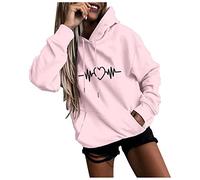 Sudaderas Mujer con Capucha Jersey Mujer Invierno Ropa Deportiva Ofertas Flash del Dia Mujer - Jersey Borreguito Personalizada Talla Grande Ropa Deporte Color Sólido Sweater(Rosa,XL)