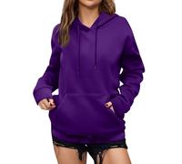 Sudaderas Mujer con Capucha Jersey Mujer Invierno Ropa Deportiva Ofertas Flash del Dia Premium Hoy - Ropa Deporte Borreguito Personalizada Running Sweatshirt Color Sólido Sweater(Morado Oscuro,M)