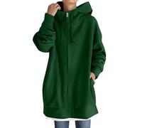 Sudaderas Mujer con Capucha Jersey Mujer Invierno Sweatshirt Regalos para Profesoras - Ropa Deportiva Talla Grande Personalizada Elegante Jersey Color Sólido Ropa Deporte(Verde Oscuro,XL)