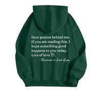 Sudaderas Mujer con Capucha Mujer detrás de mí Si estás Leyendo Algo Bueno te Sucede Sudadera con Capucha Esencial Cómoda y Elegante para Uso Diario (Dark Green, XXL)