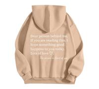 Sudaderas Mujer con Capucha Mujer detrás de mí Si estás Leyendo Algo Bueno te Sucede Sudadera con Capucha Esencial Cómoda y Elegante para Uso Diario (Khaki, L)