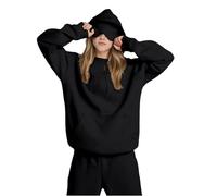 Sudaderas Mujer con Capucha Oversize Deportes Simple Primavera Hoodie Trébol Ropa De Mujer Otoño Casa Sweater Tallas Grandes Colores Lisos Ropa Invierno Ocio San Valentín 2#Negro XXL