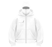 Sudaderas Mujer con Cremallera Completa, Sudadera Balaclava con Bolsillo Delantero, Corte Holgado Oversize, Material Cómodo para Look Casual de Callejero y Paseos Diarios