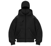 Sudaderas Mujer con Cremallera Completa, Sudadera Balaclava con Bolsillo Delantero, Corte Holgado Oversize, Material Cómodo para Look Casual de Callejero y Paseos Diarios
