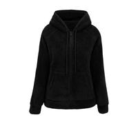 Sudaderas Mujer Invierno Chaqueta de Teddy Forro Polar con Capucha y Cremallera Abrigo para Fiesta Elegante Hoodie Corta Jersey Cardigan Otoño Sweatshirt