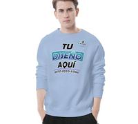 Sudaderas Mujer Personalizado Sudadera Hombre sin Capucha Personalizada Negra Sweatshirt Oversize Hoodie Imprime Cualquiera de Tus diseños, Fotos, Textos En Frente Y Espalda Regalo