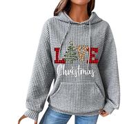 Sudaderas Mujer sin Capucha,suéteres navideños,Ladies Sweats Tree Graphic Pullover Cute Long Sleeve Crewneck Hoodies Xmas Holiday Athletic Activewear Going out Tops Capucha Mujer Green, 5XL