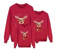 Sudaderas Navideñas Familiares Jersey De Navidad Suéter Familia Invierno Jersey Navideño Familiar Manga Larga Pullover Christmas Jersey Blusas Abrigo Tops Niños