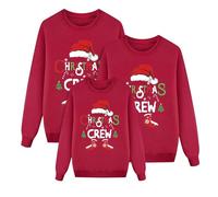 Sudaderas Navideñas Familiares Suéter Familia Invierno Jersey Navideño Familiar Manga Larga Pullover Mujer Hombre Niño Niña Chica Chico Christmas Jumper Blusas Cuello Redondo Tops Talla Grande#C12