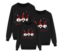 Sudaderas Navideñas Familiares Suéter Familia Invierno Jersey Navideño Familiar Manga Larga Pullover Mujer Hombre Niño Niña Chica Chico Christmas Jumper Blusas Cuello Redondo Tops Talla Grande