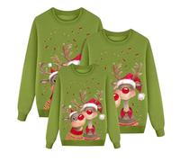 Sudaderas Navideñas Familiares Suéter Familia Invierno Jersey Navideño Familiar Manga Larga Pullover Mujer Hombre Niño Niña Chica Chico Christmas Jumper Blusas Abrigo Tops Talla Grande
