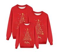 Sudaderas Navideñas Familiares Suéter Familia Invierno Jersey Navideño Familiar Manga Larga Pullover Mujer Hombre Niño Niña Chica Chico Navideñas Tops Talla Grande Jersey De Cuello Redondo Hombres
