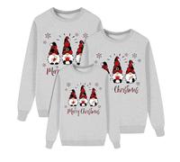 Sudaderas Navideñas Familiares Suéter Familia Invierno Jersey Navideño Familiar Manga Larga Pullover Mujer Hombre Niño Niña Chica Chico Christmas Jumper Blusas Cuello Redondo Tops Talla Grande