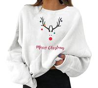 Sudaderas Navideñas Mujer Baratas Sweater Sudaderas Navideñas Mujer Túnica Pullover White Xmas Camisas Festival Fiesta Christmas Jumper Blusas Año Nuevo Abrigo Jersey Navidad Familia