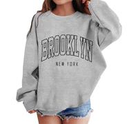 Sudaderas Niña 13 Años - Sudadera con Estampado Gráfico para Niña Cuello Redondo Manga Larga Lindo Hombro Caído (Grey 3-4 Years)