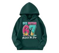 Sudaderas Niña niño Sudadera De Serie Numérica 67 para Niños, Versátil, Talla 1-12 Años, Días Fríos, con Pequeños Detalles Unisex