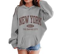 Sudaderas Niña Sudadera con Capucha de Manga Larga Sweatshirt para Niña Sudadera Manga Larga sin Capucha Ligera Deportiva Cuello Redondo Ropa Deportiva a La Moda Suéter Corto Estampado Algodón Top