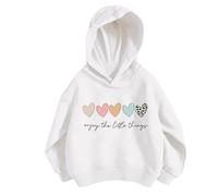 Sudaderas Niña Suéter Corto Estampado Casual Primavera Invierno Ropa Casual Manga Larga Ropa Sudadera Textil Suave Cuello Redondo Sweatshirt para Niña Sudadera Manga Larga sin Capucha Cuello Redondo