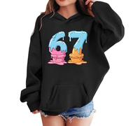 Sudaderas Niño 25 Años - con Capucha De Moda para S Suéter De Invierno con Estampado De Hielo para Ropa De Abrigo Informal De Polar Suave (Black 9-10 Years)